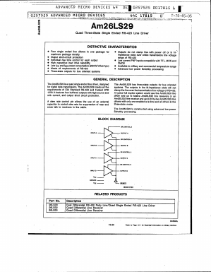AM26LS29PMB Datasheet PDF Advanced Micro Devices