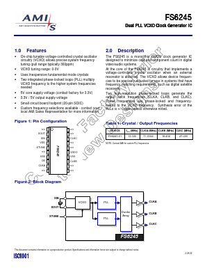 FS6245-01 Datasheet PDF AMI Semiconductor