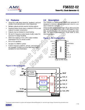 FS6322-02 Datasheet PDF AMI Semiconductor
