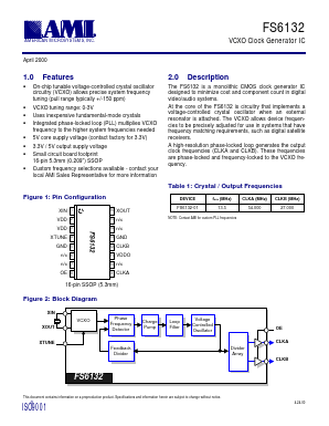 FS6132-01 Datasheet PDF AMI Semiconductor