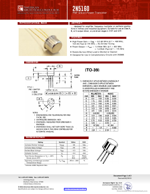 2N5160 Datasheet PDF American Microsemiconductor