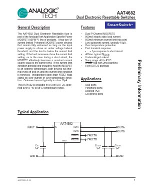 AAT4682 Datasheet PDF Advanced Analogic Technologies