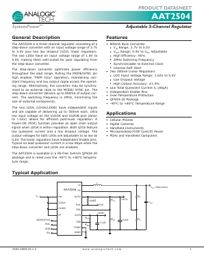 AAT2504 Datasheet PDF Advanced Analogic Technologies