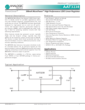 AAT3238IGU-1.5-T1 Datasheet PDF Advanced Analogic Technologies