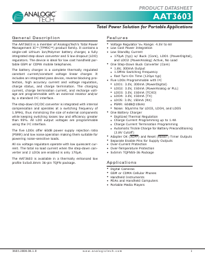 AAT3603IIH-T1 Datasheet PDF Advanced Analogic Technologies