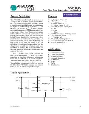 AAT4282A Datasheet PDF Advanced Analogic Technologies