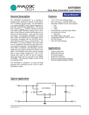 AAT4280A-2 Datasheet PDF Advanced Analogic Technologies