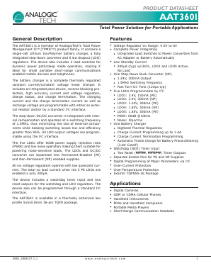 AAT3601IIH-T1 Datasheet PDF Advanced Analogic Technologies