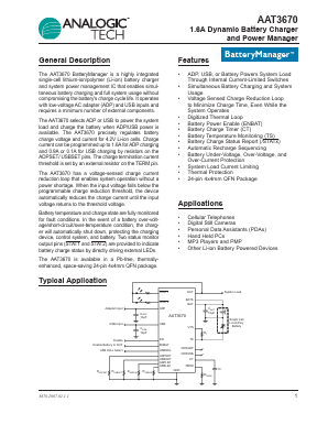 AAT3670ISK-4.2-T1 Datasheet PDF Advanced Analogic Technologies