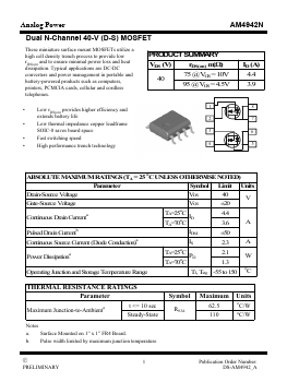 AM4942N Datasheet PDF Analog Power