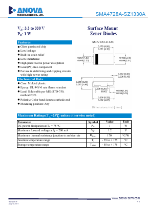 SZ1180A Datasheet PDF Anova Technologies CO., LTD.