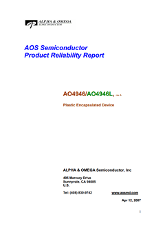 AO4946 Datasheet PDF Alpha and Omega Semiconductor