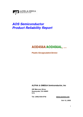 AOD456A Datasheet PDF Alpha and Omega Semiconductor