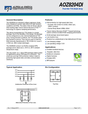 AOZ8204DI Datasheet PDF Alpha and Omega Semiconductor
