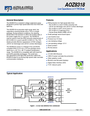 AOZ8318 Datasheet PDF Alpha and Omega Semiconductor