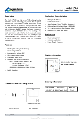 AU2401P4-3 Datasheet PDF Applied Power Microelectronics Co.,Ltd.