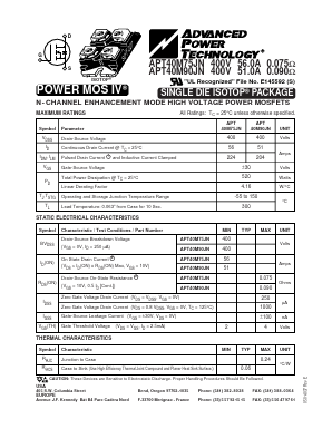 APT40M75JN Datasheet PDF Advanced Power Technology 