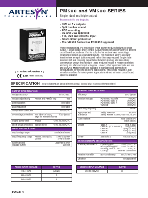 PM515D Datasheet PDF Artesyn Technologies