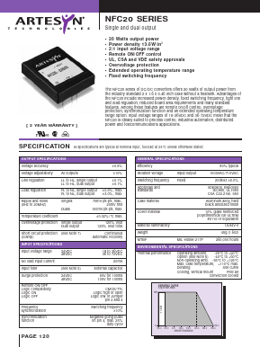 NFC20-48D15 Datasheet PDF Artesyn Technologies