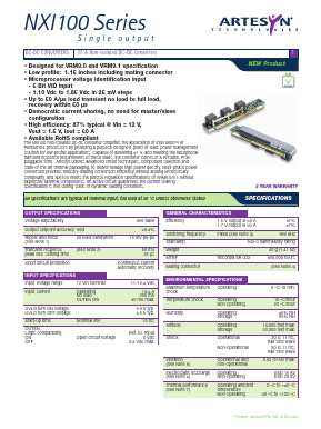NXI100-12P1V8CY Datasheet PDF Artesyn Technologies
