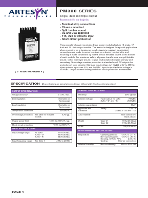 PM396D Datasheet PDF Artesyn Technologies