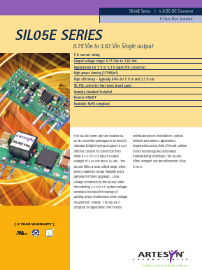 SIL05E-05W3V3-VJ Datasheet PDF Artesyn Technologies