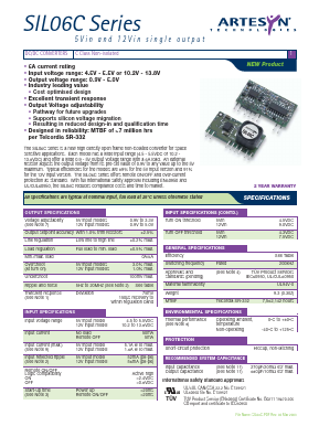 SIL06C Datasheet PDF Artesyn Technologies