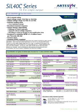 SIL40C-12SADJ Datasheet PDF Artesyn Technologies