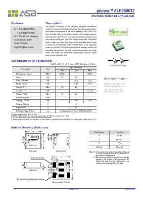 ALE2500T2 Datasheet PDF ASB Inc