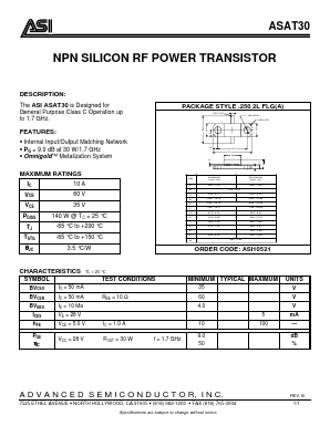 ASAT30 Datasheet PDF Advanced Semiconductor