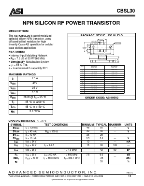 CBSL30 Datasheet PDF Advanced Semiconductor