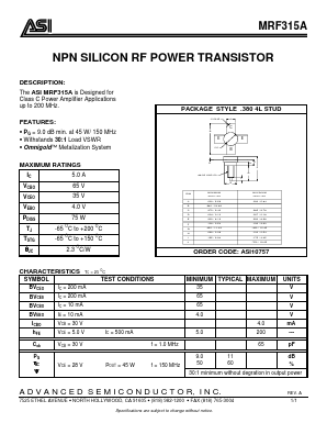 ASI10757 Datasheet PDF Advanced Semiconductor