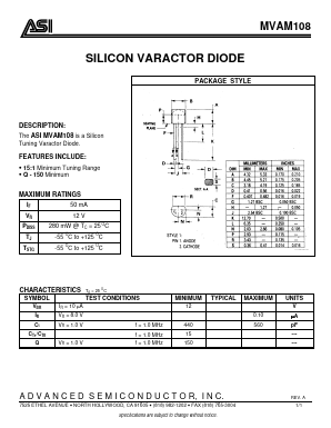 MVAM108 Datasheet PDF Advanced Semiconductor