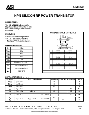 UMIL60 Datasheet PDF Advanced Semiconductor