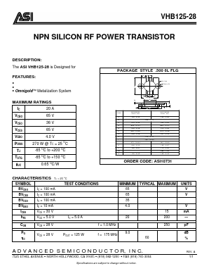 VHB128-28 Datasheet PDF Advanced Semiconductor
