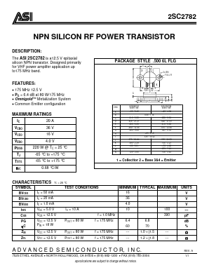 C2782 Datasheet PDF Advanced Semiconductor