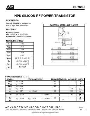 BLY88C Datasheet PDF Advanced Semiconductor