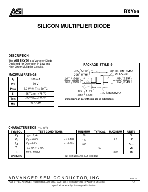 BXY56 Datasheet PDF Advanced Semiconductor