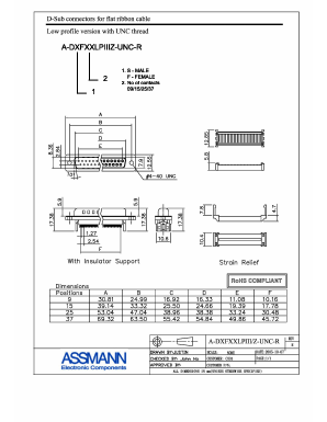 A-DXFXXLPIII-Z-UNC-R Datasheet PDF Assmann Electronics Inc.