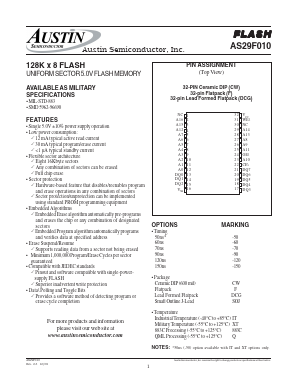 AS29F010 Datasheet PDF Austin Semiconductor