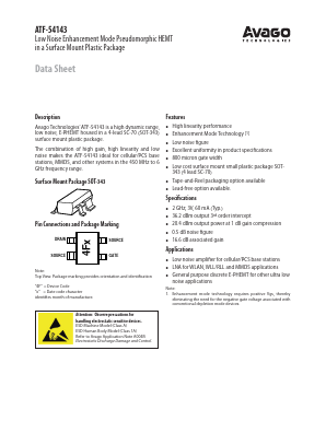 ATF-54143-BLKG Datasheet PDF Avago Technologies