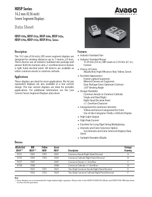 HDSP-5507 Datasheet PDF Avago Technologies