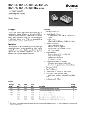 HDSP-5603 Datasheet PDF Avago Technologies