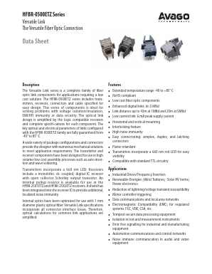 HFBR-2541Z Datasheet PDF Avago Technologies