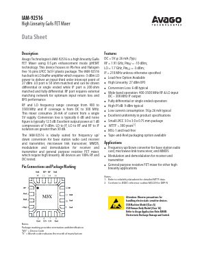 IAM-92516-BLK Datasheet PDF Avago Technologies