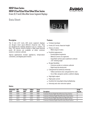 HDSP-U503 Datasheet PDF Avago Technologies