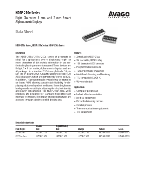 HDSP-2111 Datasheet PDF Avago Technologies