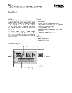 WS1102-BLK Datasheet PDF Avago Technologies