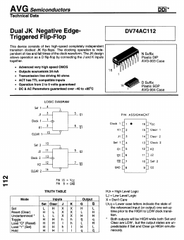 DV74AC112 Datasheet PDF AVG Semiconductors=>HITEK