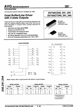 DV74ACT240D Datasheet PDF AVG Semiconductors=>HITEK